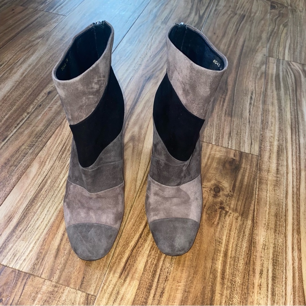 Grigiarancio Leather Patchwork Booties - image 2